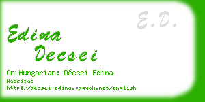 edina decsei business card
